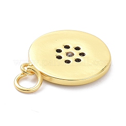 Brass Micro Pave Clear Cubic Zirconia Pendants&nbsp;ZIRC-L091-100