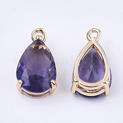 Transparent Glass Charms&nbsp;X-GLAA-T007-11D