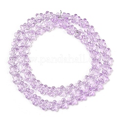 Transparent Glass Beads Strands&nbsp;GLAA-H038-02D