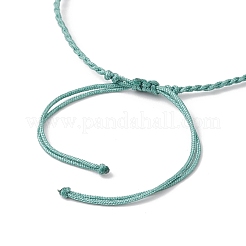 Natural Green Aventurine & Striped Agate Round Beads Braided Bead Bracelets for Women&nbsp;BJEW-JB11978