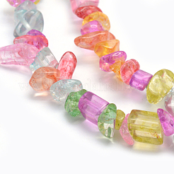 Crackle Glass Beads Strands&nbsp;G-P332-26