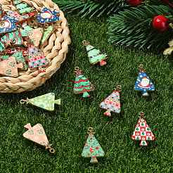 40Pcs 8 Styles Christmas Theme Alloy Pendant&nbsp;FIND-CJ0002-32