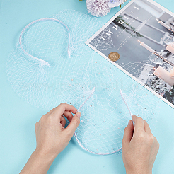 2Pcs 2 Colors Mesh Veil Cloth Hair Bands&nbsp;FIND-OC0003-95C
