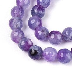 Dyed Natural White Jade Beads Strands&nbsp;X-G-T139-6mm-60-14
