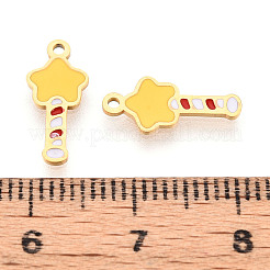 304 Stainless Steel Enamel Charms&nbsp;STAS-T065-55G-02