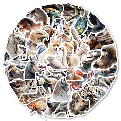 50Pcs Animal PVC Self-Adhesive Cartoon Stickers&nbsp;STIC-B001-04