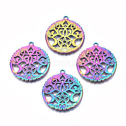 Ion Plating(IP) 201 Stainless Steel Pendants&nbsp;STAS-N098-078M