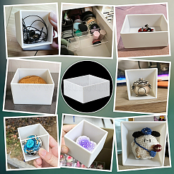 Square Transparent Acrylic Jewelry Packing Boxes with Lid&nbsp;CON-WH0085-169