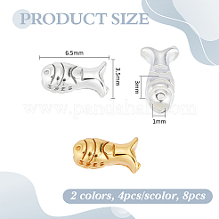 8Pcs 2 Colors 925 Sterling Silver Beads&nbsp;STER-PH0004-89