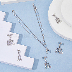 6Pcs 3 Styles 304 Stainless Steel Tube Multi-Strand Links&nbsp;FIND-HS00003