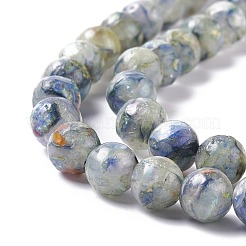 Assembled Synthetic Green Fluorite and Dyed Selenite Beads Strands&nbsp;G-K317-A04