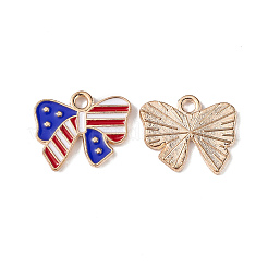 American Flag Style Alloy Enamel Pendants&nbsp;X-ENAM-K067-26