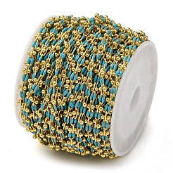Brass Enamel Link Chains&nbsp;CHC-L050-07G-06