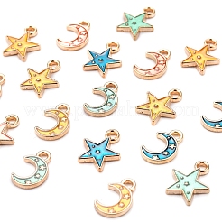 80Pcs 8 Styles Alloy Enamel Charms&nbsp;ENAM-LS0001-25LG