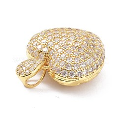 Brass Micro Pave Clear Cubic Zirconia Pendants&nbsp;ZIRC-P085-28G