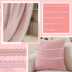 Polyester Filigree Wavy Lace Ribbon&nbsp;SENE-WH0003-32B