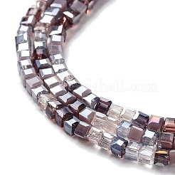 Gradient Color Electroplate Glass Bead Strands&nbsp;X-GLAA-E042-05-B10