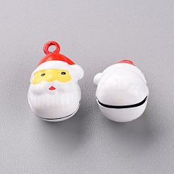 Christmas Baking Paint Brass Bell Pendants&nbsp;KKB-S002-008