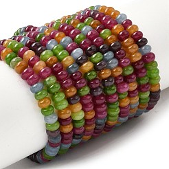Dyed Natural White Jade Imitation Tourmaline Beads Strands&nbsp;G-K343-C55-01