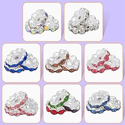 120Pcs Brass Rhinestone Spacer Beads&nbsp;RB-SZ0001-07A