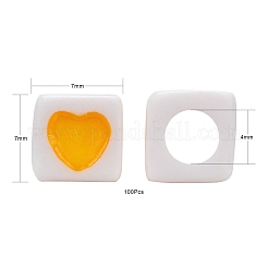 White Opaque Acrylic European Beads&nbsp;OPDL-FS0001-01