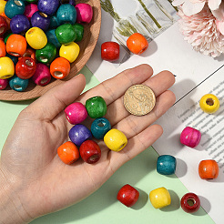 200Pcs Dyed Natural Maple Wood Beads&nbsp;WOOD-SP0001-64