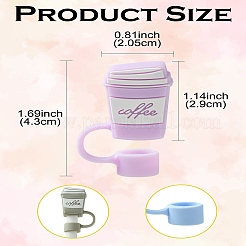 11Pcs 11 Colors Silicone Straw Cap&nbsp;SIL-CJ0002-84