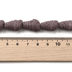 Dyed Natural Lava Rock Beads Strands&nbsp;G-A264-A01-01D
