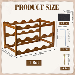 Wood Tabletop Wine Rack&nbsp;ODIS-WH0038-252B