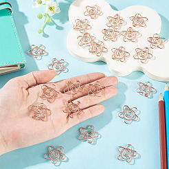 Flower Iron Paper Clips&nbsp;AJEW-TAC0006-32RG