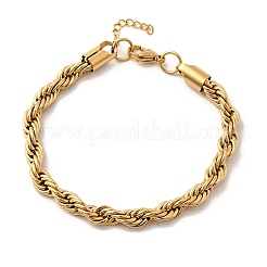304 Stainless Steel Rope Chain Bracelets for Women&nbsp;BJEW-B140-03G