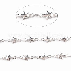 Non-Tarnish 201 Stainless Steel Star & Oval Link Chains&nbsp;STAS-N092-107