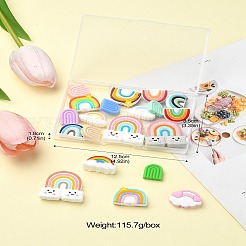 20Pcs 20 Styles Rainbow Food Grade Eco-Friendly Silicone Focal Beads&nbsp;SIL-CJ0001-78