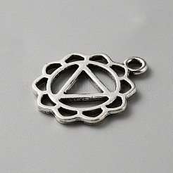 Chakra Zinc Tibetan Style Alloy Pendants&nbsp;FIND-WH0137-06D-AS