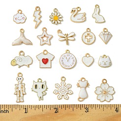 20Pcs 20 Styles Alloy Enamel Pendants&nbsp;ENAM-FS0001-73C