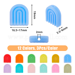 36Pcs 12 Colors Silicone Beads&nbsp;SIL-DC0001-26