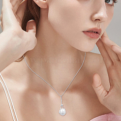 1Pc Rhodium Plated 925 Sterling Silver Bead Cage Pendant Mounting&nbsp;STER-HS0001-20P