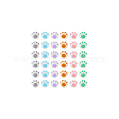 60Pcs 6 Colors Opaque Acrylic Beads&nbsp;SACR-DC0001-05
