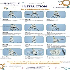 DIY Handmade Woven Cotton Bohemian Style Keychain Making Kits&nbsp;DIY-SC0028-16