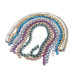Rainbow Color Baking Paint Electroplate Non-magnetic Synthetic Hematite Beads Strands&nbsp;G-XCP0009-06