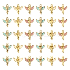 30Pcs 3 Colors Alloy Enamel Pendants&nbsp;ENAM-CJ0002-57