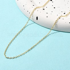 Rack Plating Brass Cable Chain Necklaces for Women&nbsp;NJEW-M048-01G