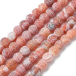 Natural Weathered Agate Beads Strands&nbsp;G-L534-08-6mm