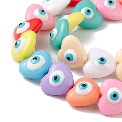 Evil Eye Resin Beads Strands&nbsp;RESI-F040-01J