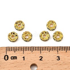 Brass Grade A Rhinestone Spacer Beads&nbsp;RSB028NF-10G