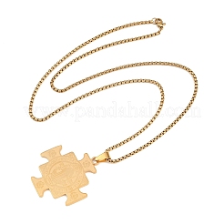 Religion 201 Stainless Steel Saint Benedict Medal Cross Pendant 304 Stainless Steel Box Chain Necklaces&nbsp;SA-H003-01G