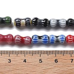 Handmade Millefiori Lampwork Beads Strands&nbsp;LAMP-F035-04