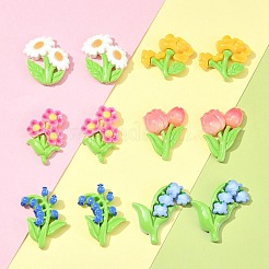 12Pcs 6 Styles Opaque Resin Decoden Cabochons&nbsp;RESI-FS0001-68