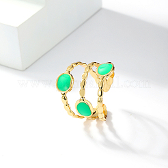 Stylish Oval 201 Stainless Steel Retro Open Cuff Ringa&nbsp;AH4457