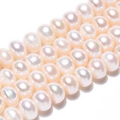 Natural Cultured Freshwater Pearl Beads Strands&nbsp;PEAR-N015-06A-01